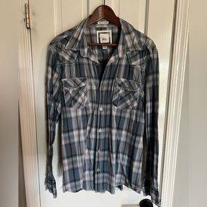 Men’s Buckle BKE slim fit stretch button down shirt